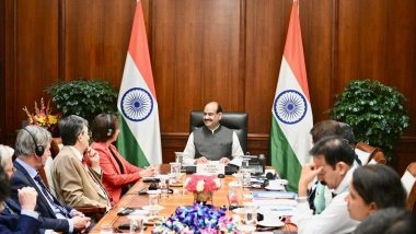 World News | Lok Sabha Speaker Om Birla Hosts French Delegation to Strengthen Bilateral Ties, Parliamentary Cooperation