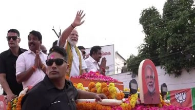 India News | Tamil Nadu Polls: PM Modi Holds Roadshow in Kanniyakumari, Pays Tribute to BR Ambedkar