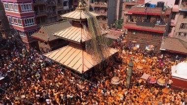 World News | Nepal Celebrates New Year with Vibrant Sindoor Jatra; Ancient Thimi Town Turns Orange