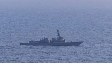 World News | USS Spruance Forces Iranian Cargo Vessel to Turn Back Amid Ongoing Naval Blockade: US Central Command