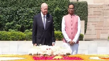 World News | Austrian Chancellor Christian Stocker Pays Tribute to Mahatma Gandhi at Rajghat