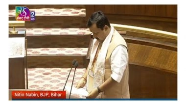 India News | BJP President Nitin Nabin Takes Oath as Rajya Sabha Member