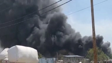 India News | UP: Massive Fire Breaks out in Kanawani Slum Area of Ghaziabad; No Casualties