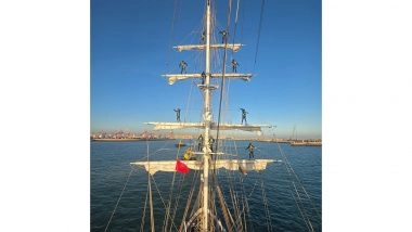 World News | INS Sudarshini Makes Port Call at Casablanca; Visit to Further Strengthen Diplomatic Ties Between India and Morocco