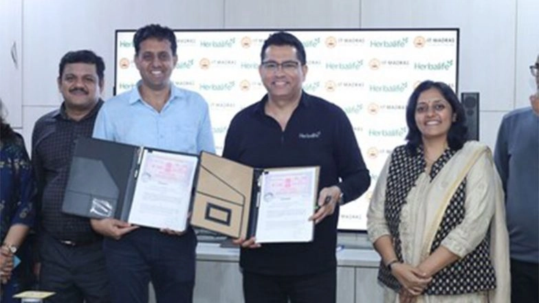 Business News | Herbalife India and IIT Madras Sign a Landmark Agreement to Establish India's First Centre of Excellence on Plant Cell Fermentation