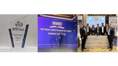 Business News | Paramatrix Technologies' 'PLAYMITY' Wins Best Product Innovation Award at BFSI Tech Summit