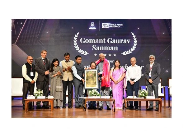 Business News | GCCI and WPU Goa Confer Gomant Gaurav Sanman on Dr. Raghunath Mashelkar at Goa 2037 Conclave