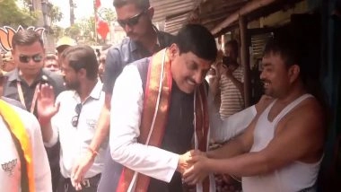 India News | MP CM Mohan Yadav Conducts Door-to-door Campaign for Upcoming West Bengal Elections