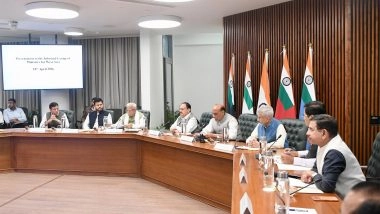 India News | Rajnath Singh Chairs 4th Meeting of Informal Group of Ministers over West Asia Conflict