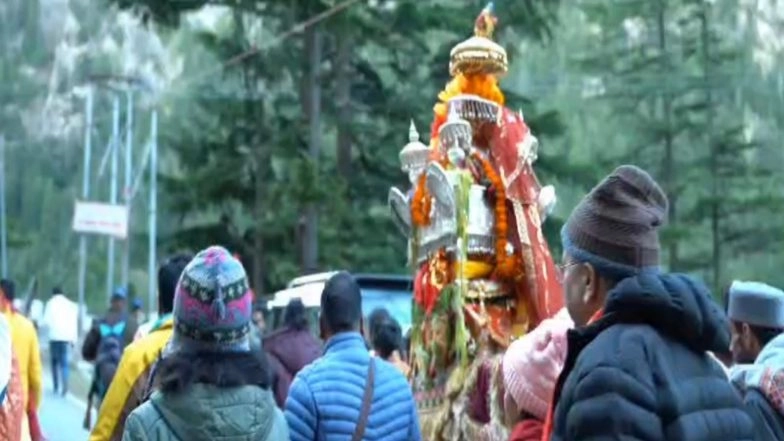 India News | Uttarakhand: Sacred Palanquins of Goddess Yamuna, Ganga Depart Ahead of Char Dham Yatra