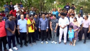 India News | Tamil Nadu Polls: CM MK Stalin Interacts with People in Chennai's Anna Nagar During Morning Walk Campaign