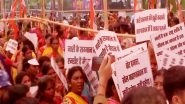 India News | NDA Women Workers Hold 'Jan-Aakrosh Mahila Padyatra' in Patna Against Defeat of Women's Reservation Amendment Bill