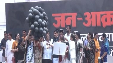 India News | MP: BJP Holds 'Jan-Aakrosh Mahila Padyatra' in Bhopal After Constitution Amendment Bill Fails in Lok Sabha