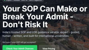 Business News | IvyEdgeSOP: Most Indian Students Don't Get Rejected Because of Their Profile, They Get Rejected Because of Their SOP