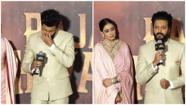 Entertainment News | Genelia Deshmukh Breaks Down as Riteish Gets Emotional at 'Raja Shivaji' Trailer Launch