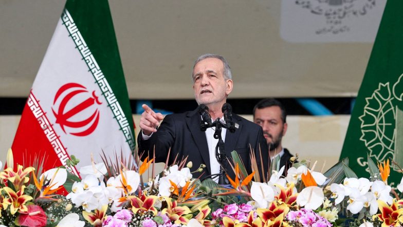 World News | Prez Pezeshkian Slams US for 'historical Mistrust', Asserts 'Iranians Do Not Submit to Force'
