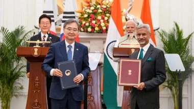 World News | India, South Korea Boost Ties Across Sectors; Discuss Cooperation in AI, Semiconductors, Steel, Ports