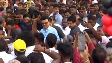 India News | MK Stalin Holds Walk Campaign in Chennai's Kannagi Nagar Ahead of Tamil Nadu Polls