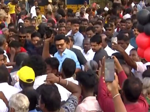 India News | MK Stalin Holds Walk Campaign in Chennai's Kannagi Nagar Ahead of Tamil Nadu Polls