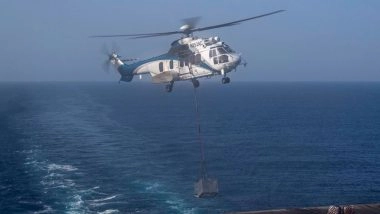 World News | USS Abraham Lincoln Enforcing Naval Blockade Near Iranian Ports; Receives Supplies During Vertical Replenishment: CENTCOM