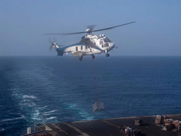 World News | USS Abraham Lincoln Enforcing Naval Blockade Near Iranian Ports; Receives Supplies During Vertical Replenishment: CENTCOM