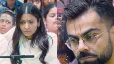 Entertainment News | Virat Kohli, Anushka Sharma Attend 'Ekantik Vartalaap' During Spiritual Visit to Keli Kunj Ashram