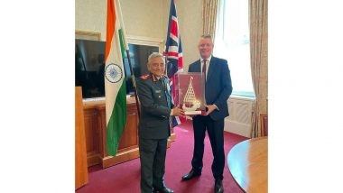 World News | India, UK Deepen Defence Ties with CDS Gen Anil Chauhan Calling on UK MoS on UK Visit