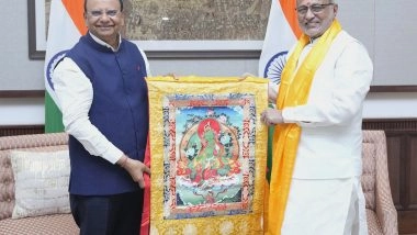 India News | Delhi: Vice President CP Radhakrishnan Meets Ladakh LG VK Saxena