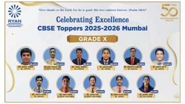 Business News | Ryan Group of Schools Celebrates Stellar Performance in CBSE Class 10 Board Exams