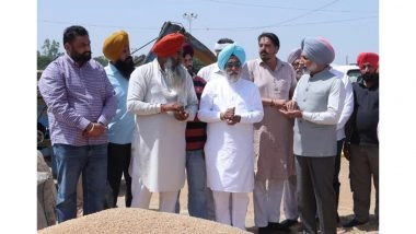 India News | MP Satnam Sandhu Takes Stock of Wheat Procurement at Dera Bassi, Samrala Mandis; Pace Picks Up After Centre's Relaxation on Norms