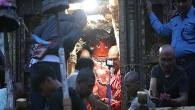 World News | 'Rain God' Takes His Throne: Nepal's Longest Chariot Festival, Rato Macchendranath Jatra, Begins in Lalitpur