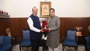 India News | L-G Vinai Kumar Saxena Meets Nitin Gadkari; Highlights Road Connectivity, Infrastructure Strengthening Projects in Ladakh