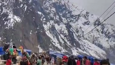 India News | Kedarnath Portals Open Today as Fresh Snowfall Blankets Dham, Pilgrims Throng Shrine