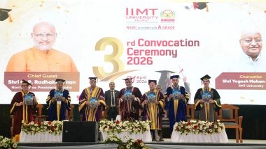 India News | Meerut: Vice President CP Radhakrishnan Addresses 3rd Convocation of IIMT University, Hails Academic Excellence