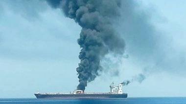 World News | UKMTO Reports IRGC Strike on Container Ship Near Oman Amid Heightened Maritime Tensions