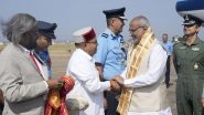 India News | Vice President CP Radhakrishnan Arrives in Karnataka; Received by Governor Thaawarchand Gehlot