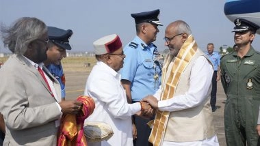 India News | Vice President CP Radhakrishnan Arrives in Karnataka; Received by Governor Thaawarchand Gehlot