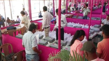 India News | West Bengal Assembly Polls: Polling Parties Collect EVMs at Bankura University Ahead of Phase 1