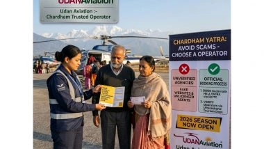 Business News | Dehradun Helicopter Operator Warns Pilgrims About Rising Chardham Booking Scams - Issues Free Safety Guide as 2026 Season Opens