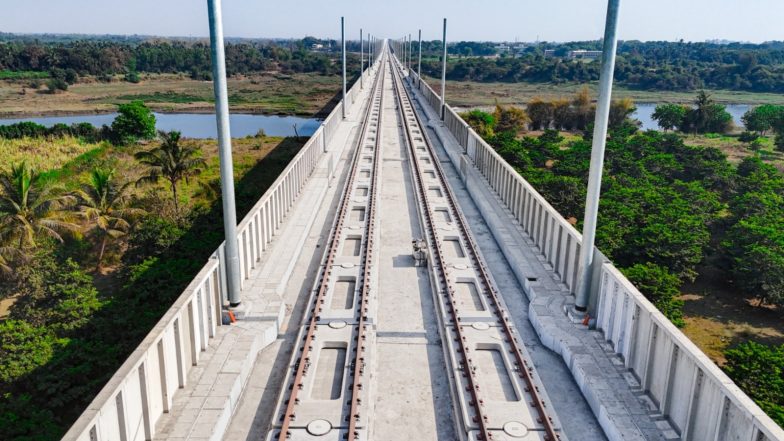 Business News | Mumbai-Ahmedabad Bullet Train Project Sees Progress in Track Installation Using Japanese J-slab System