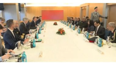 World News | Defence Minister Rajnath Singh Holds Delegation-level Talks with German Counterpart in Berlin