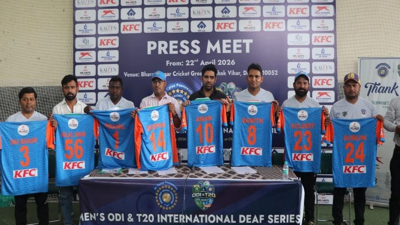 Sports News | Indian Deaf Cricket Team Unveils New Jersey for Upcoming ODI and T20I Series Against South Africa