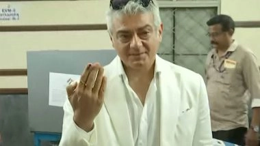 Entertainment News | Actor S Ajith Kumar Casts His Vote at Polling Station in Thiruvanmiyur