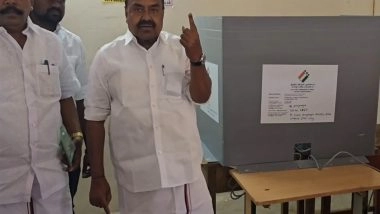 India News | Tamil Nadu Polls: DMK Mudukulathur Constituency Candidate Raja Kannappan Casts Vote in Sivaganga