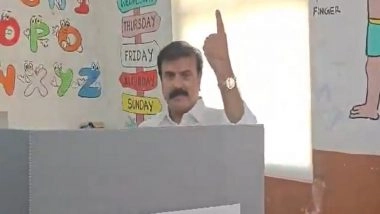 India News | DMDK Treasurer Sudish Casts His Vote in Tamil Nadu Assembly Polls