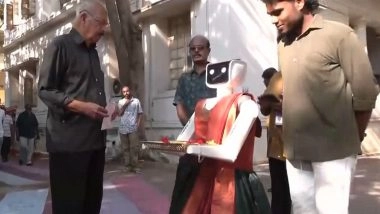 India News | Tamil Nadu Polls: Student-built Robot Greets Voters, Promotes 100% Turnout in Coimbatore