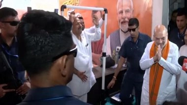 India News | Union Minister Amit Shah Holds BJP Meeting in Kolkata Office Ahead of Bengal Polls Phase 2