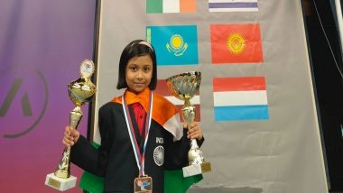 Business News | 7-Year-Old Indian Chess Prodigy Shreyanshi Jain Wins Gold & Bronze at FIDE World Cadets Championship 2026
