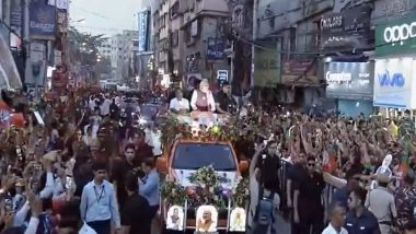 India News | West Bengal: Prime Minister Narendra Modi Holds a Roadshow in Howrah