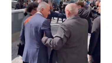 World News | Tomato Ketchup Thrown at Iran's Exiled Crown Prince Reza Pahlavi